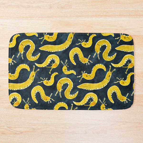 SLUG PARTY Banana Slug Print Bath Mat