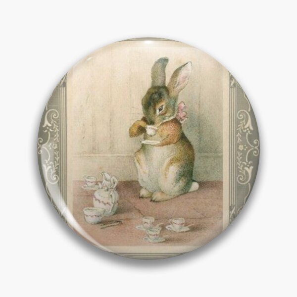 Item preview, Beatrix Potter Rabbit Tea Party Book Cover Illustration  designed and sold by Pinkmagenta.