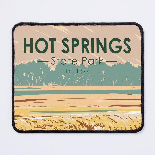Item preview, Hot Springs State Park Wyoming Vintage designed and sold by KrisSidDesigns.