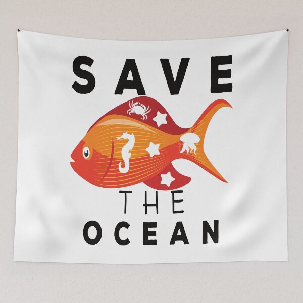 Item preview, Save the ocean, keep the sea plastic free designed and sold by Yanbus.