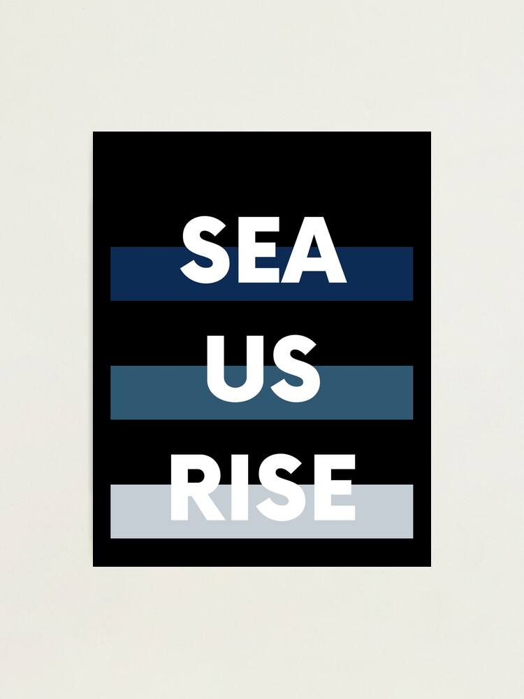 Seattle Mariners - Sea Us Rise Lines Photographic Print for Sale