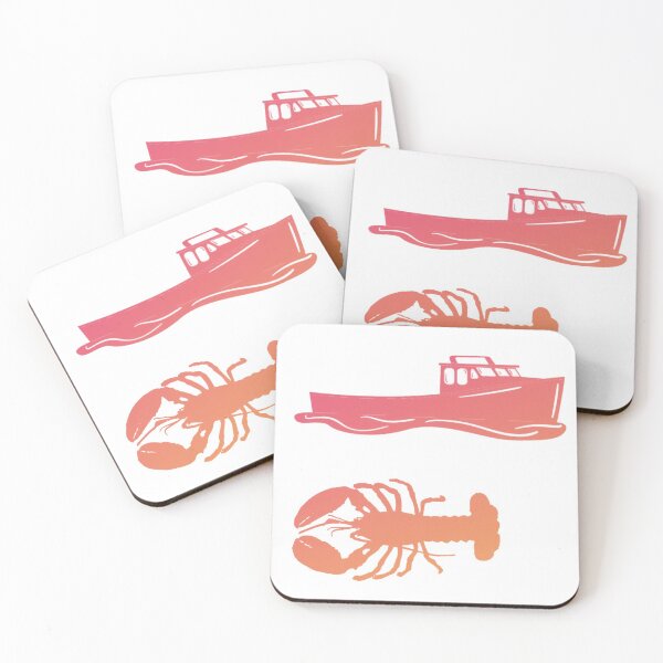 Item preview, Pink and Orange Ombré lobsterman sticker pack  designed and sold by Dalaura.