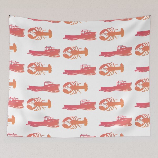 Item preview, Pink and Orange Ombré lobsterman sticker pack  designed and sold by Dalaura.
