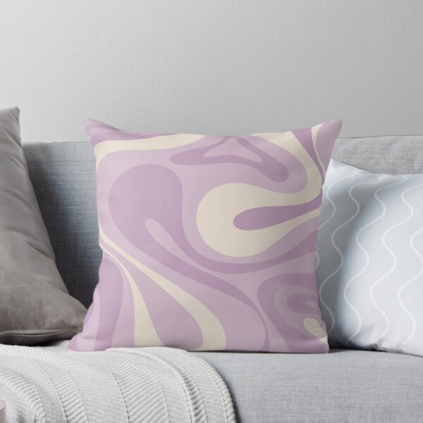 Item preview, Mod Swirl Retro Abstract Pattern in Lavender Cream designed and sold by kierkegaard.