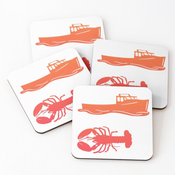 Item preview, Red and Orange Ombré lobsterman sticker pack  designed and sold by Dalaura.