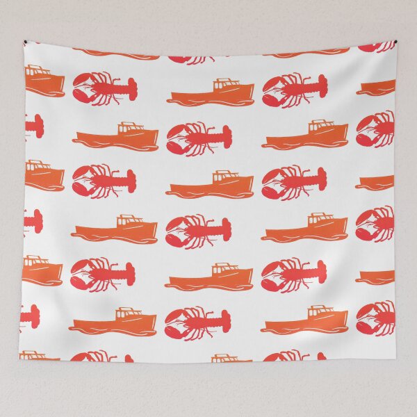 Item preview, Red and Orange Ombré lobsterman sticker pack  designed and sold by Dalaura.