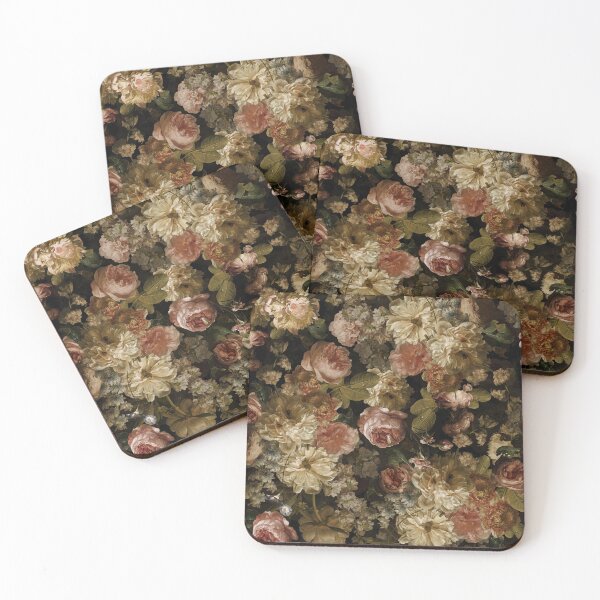 Item preview, Antique Lush Midnight Baroque Flower Botanical Night Garden Nightgarden designed and sold by UtArt.