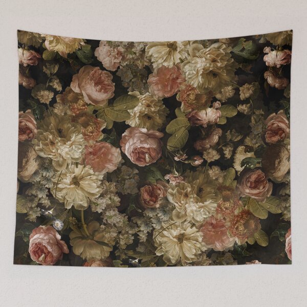 Item preview, Antique Lush Midnight Baroque Flower Botanical Night Garden Nightgarden designed and sold by UtArt.