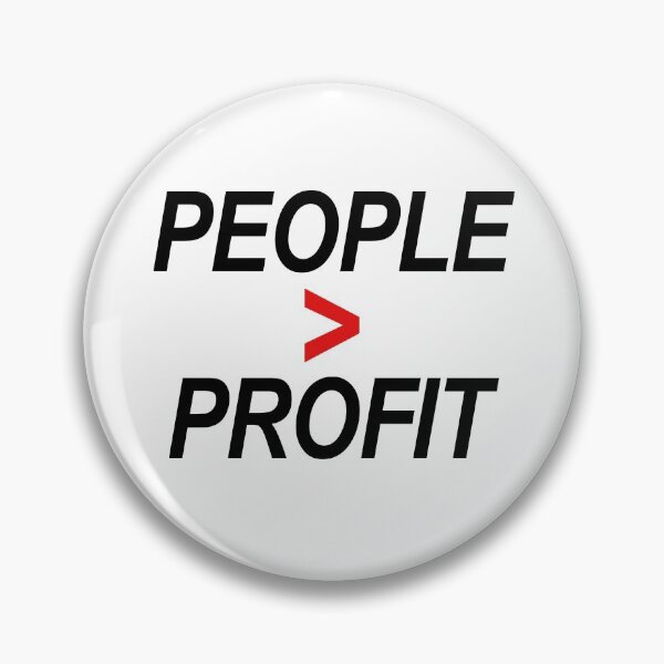 Item preview, People over Profit Antiwork Slogan designed and sold by voltzandvoices.