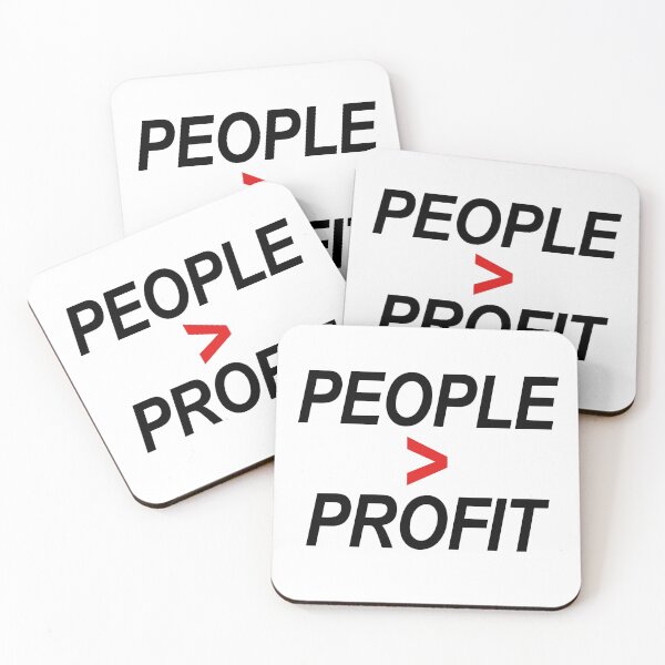 Item preview, People over Profit Antiwork Slogan designed and sold by voltzandvoices.