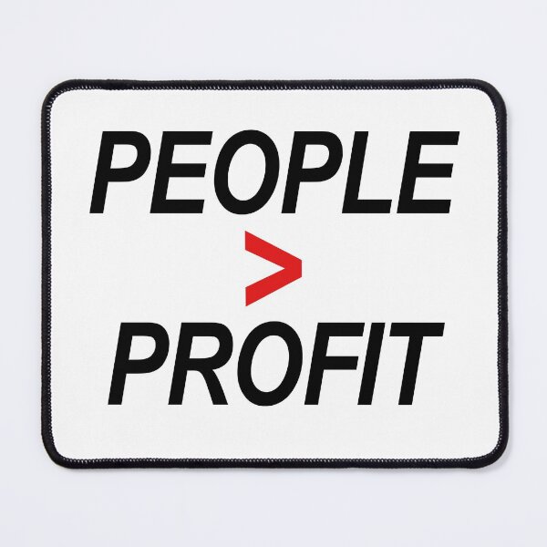 Item preview, People over Profit Antiwork Slogan designed and sold by voltzandvoices.