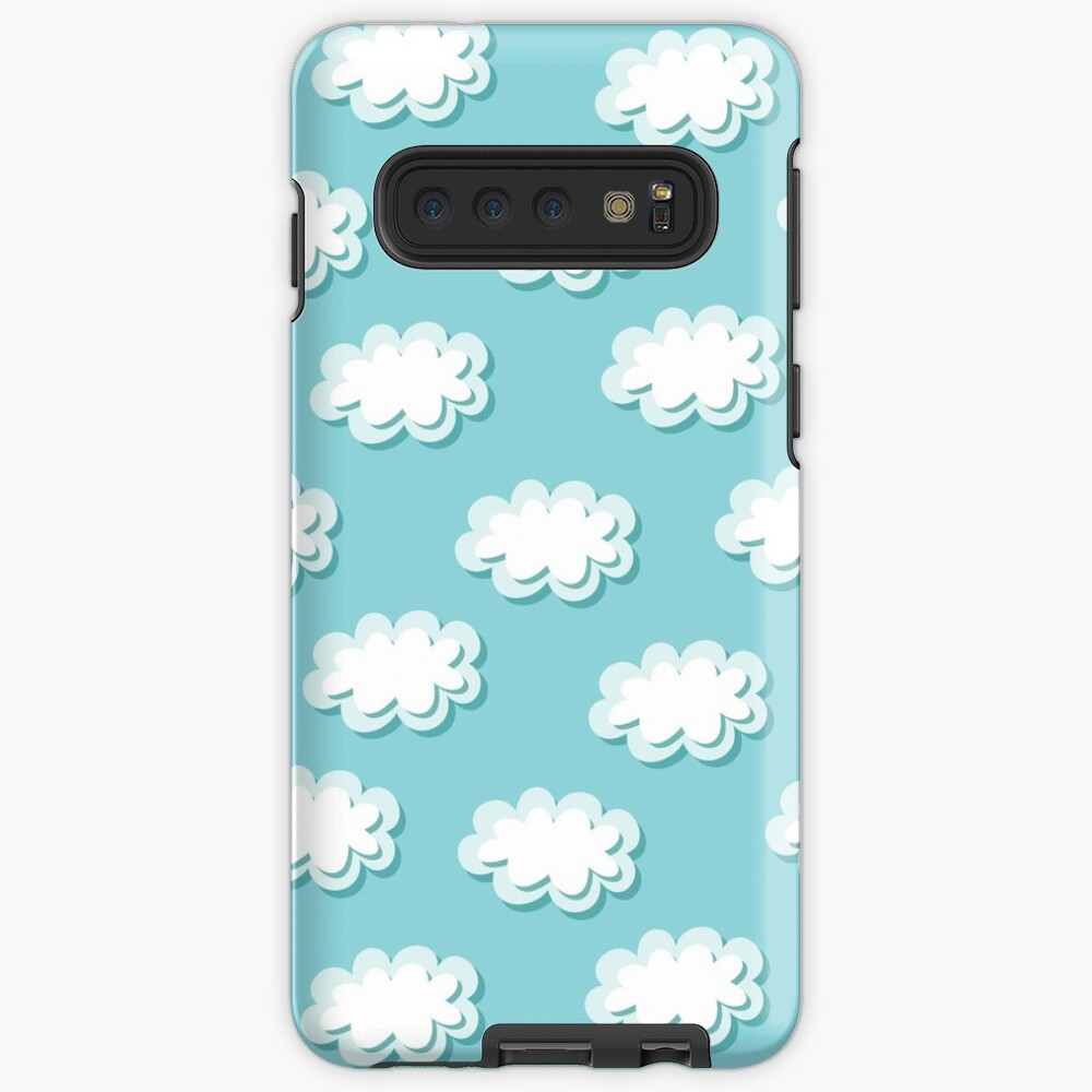 Simple Clouds Pattern Seamless Cute Background Kids Wallpaper Case Skin For Samsung Galaxy By Illucesco Redbubble