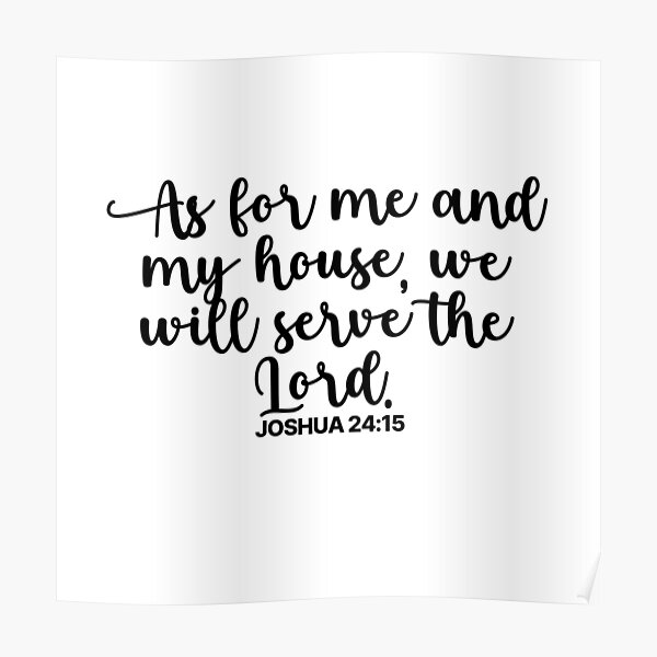 Burlap Print Sign UNFRAMED / As For Me And My House We Will Serve The Lord 