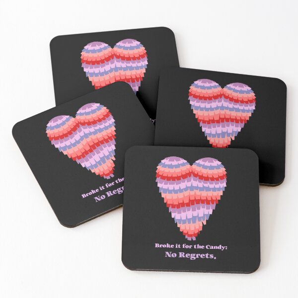 Item preview, Pinata Heart: Broke it for the Candy: No Regrets. (on black) designed and sold by GagiTees.