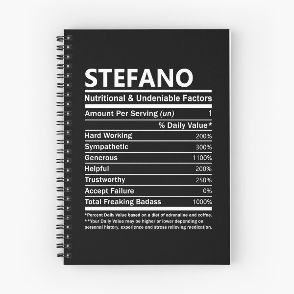 Item preview, Stefano Name T Shirt - Stefano Nutritional And Undeniable Factors Gift Item Tee designed and sold by nauglesamatha.