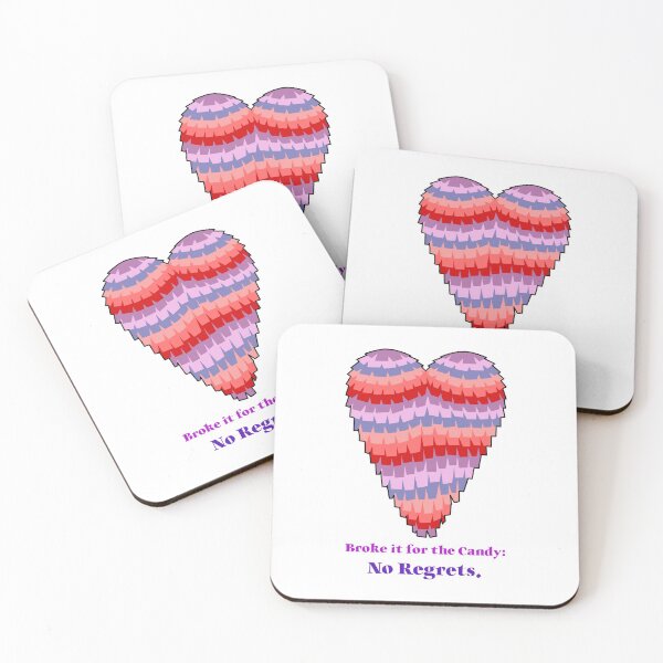 Item preview, Pinata Heart: Broke it for the Candy: No Regrets. (on white) designed and sold by GagiTees.