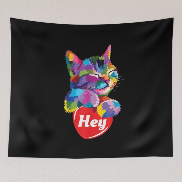 Item preview, Cat Says Hey, Cute kitten designed and sold by AMINE  ★★★★★.