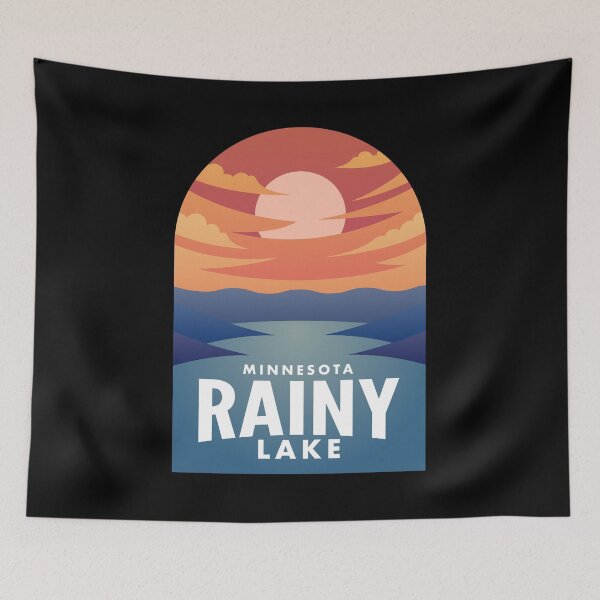 Artikelvorschau, Rainy Lake MN Retro Sunset entworfen und verkauft von HalpinDesign.