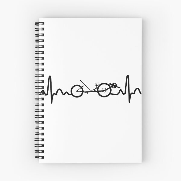 Item preview, recumbent bike heartbeat/ recumbent cyclist gift idea / recumbent lover present designed and sold by anodyle.