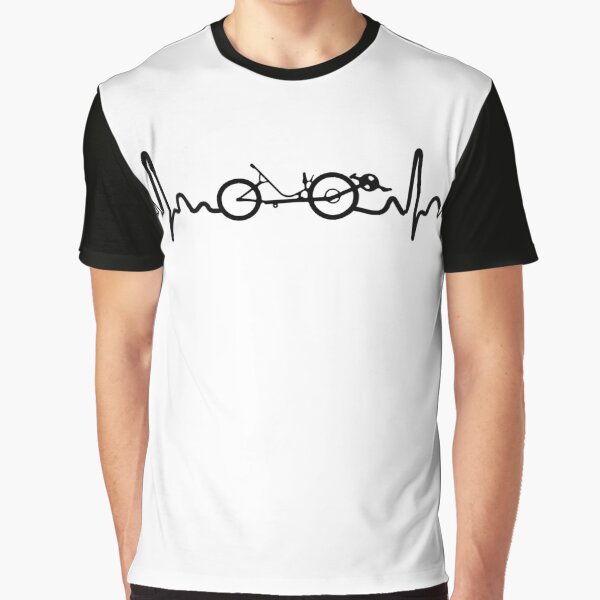 Item preview, recumbent bike heartbeat/ recumbent cyclist gift idea / recumbent lover present designed and sold by anodyle.