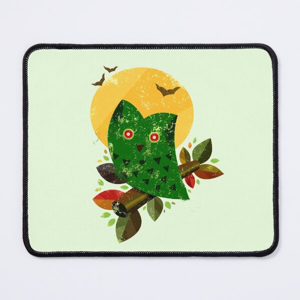 Item preview, Owl Bird Grungy Style Digital Illustration in Beautiful Natural Colors designed and sold by Wiggly Lines.