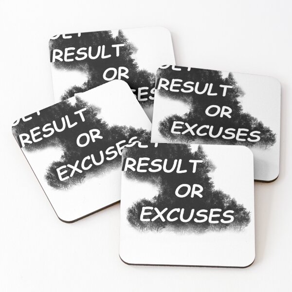 Item preview, Get Result Or Excuses Motivational Quotes designed and sold by RyoSaeba90.