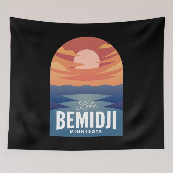 Item preview, Lake Bemidji MN Retro Sunset designed and sold by HalpinDesign.