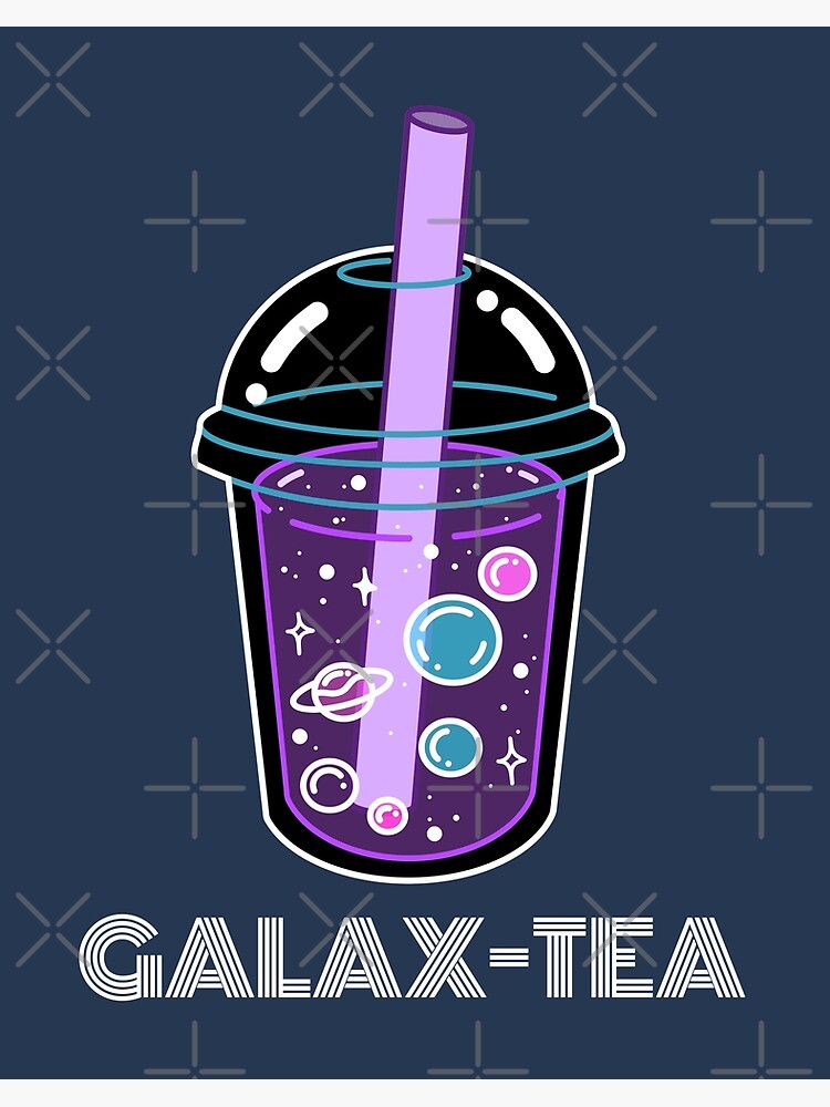 Galaxy Boba Tea Art Board Print for Sale by heysoleilart