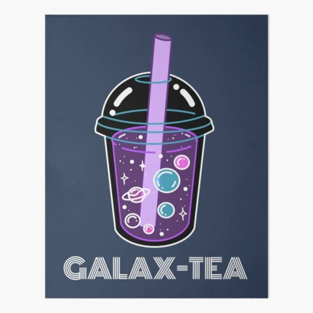 Galaxy Boba Tea Art Board Print for Sale by heysoleilart