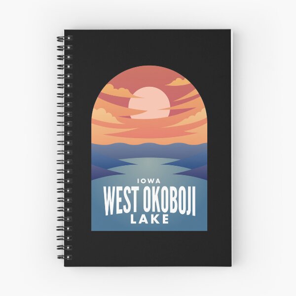 Artikelvorschau, West Okoboji Lake IA Retro Sunset entworfen und verkauft von HalpinDesign.