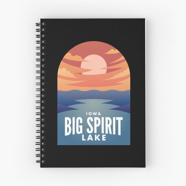Artikelvorschau, Big Spirit Lake IA Retro Sunset entworfen und verkauft von HalpinDesign.