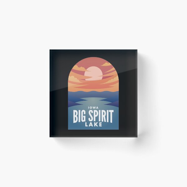Artikelvorschau, Big Spirit Lake IA Retro Sunset entworfen und verkauft von HalpinDesign.