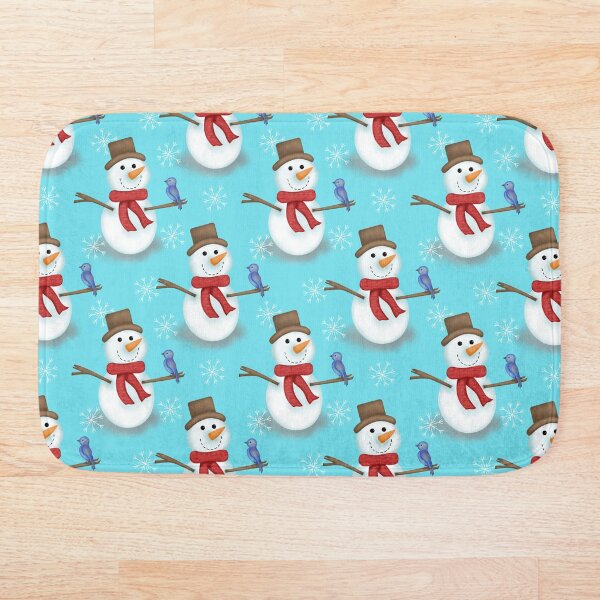 Item preview, Snowman and blue bird pattern designed and sold by Juliana  Costa.