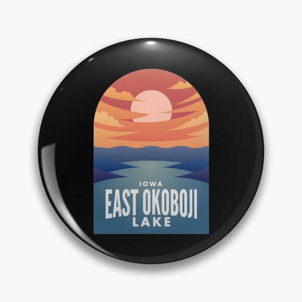 Artikelvorschau, East Okoboji Lake IA Retro Sunset entworfen und verkauft von HalpinDesign.