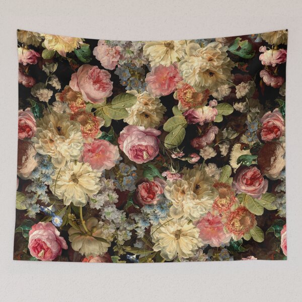 Item preview, Antique Lush Midnight Baroque Flower Botanical Night Garden 1 Nightgarden designed and sold by UtArt.