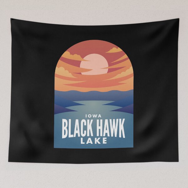 Artikelvorschau, Black Hawk Lake IA Retro Sunset entworfen und verkauft von HalpinDesign.