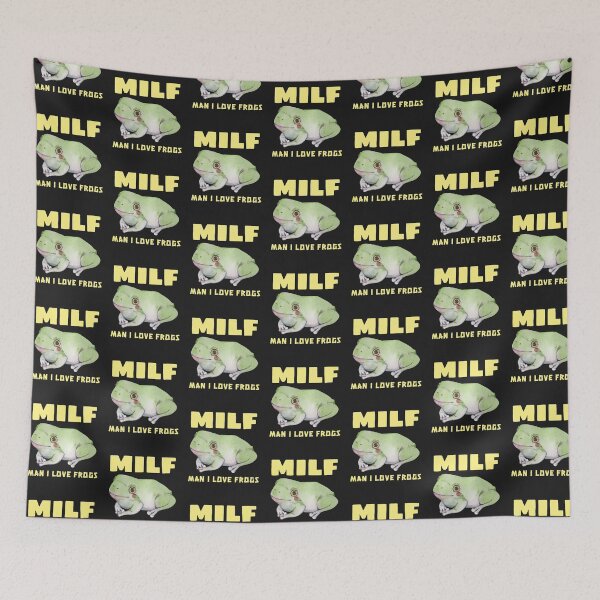 Item preview, Man I like Frogs MILF Funny pun designed and sold by art-fox.