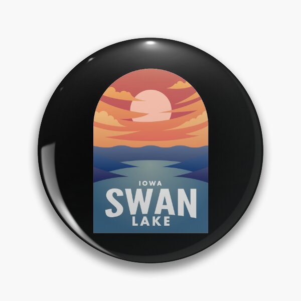 Artikelvorschau, Swan Lake IA Retro Sunset entworfen und verkauft von HalpinDesign.
