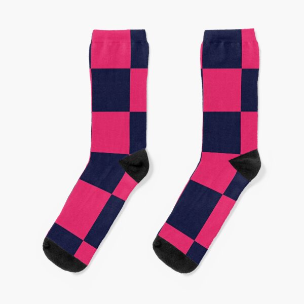 Pink and Raisin Checkered  Socks