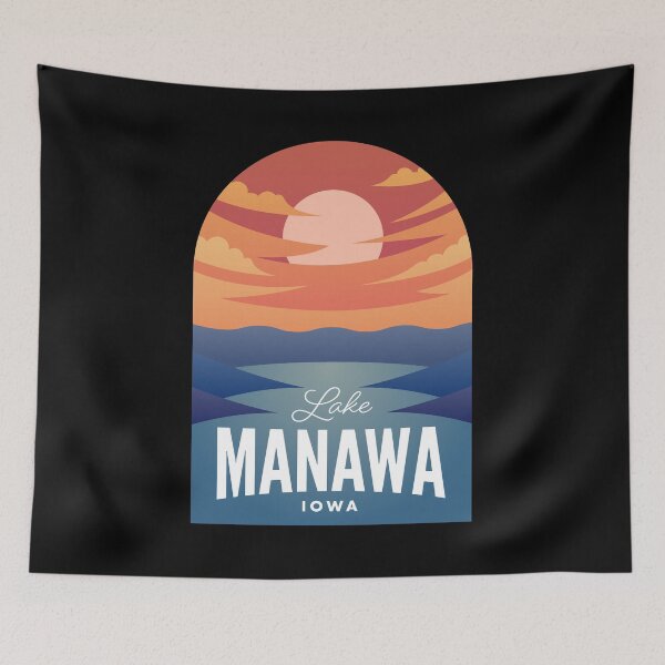 Artikelvorschau, Lake Manawa IA Retro Sunset entworfen und verkauft von HalpinDesign.