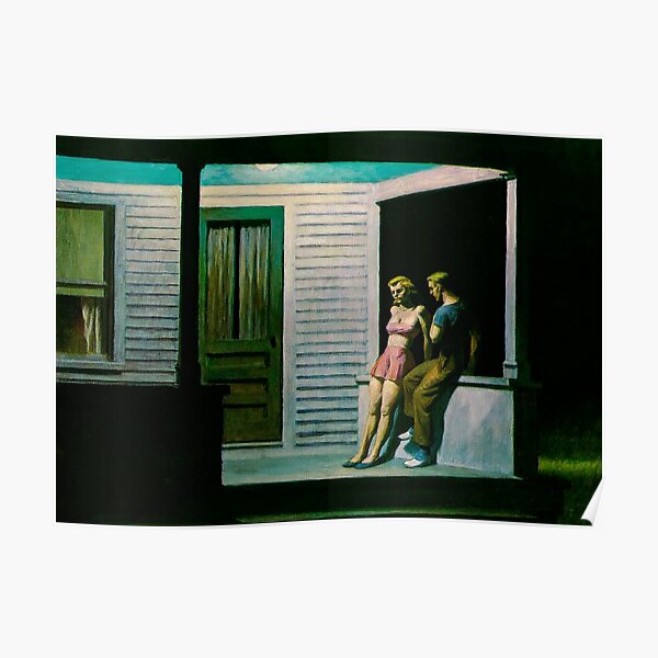 Sommerabend von Edward Hopper Poster