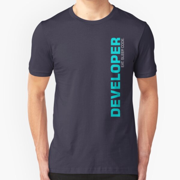 Eat Sleep Code Repeat Developer Programmer Slim Fit T-Shirt