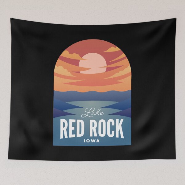 Artikelvorschau, Lake Red Rock IA Retro Sunset entworfen und verkauft von HalpinDesign.