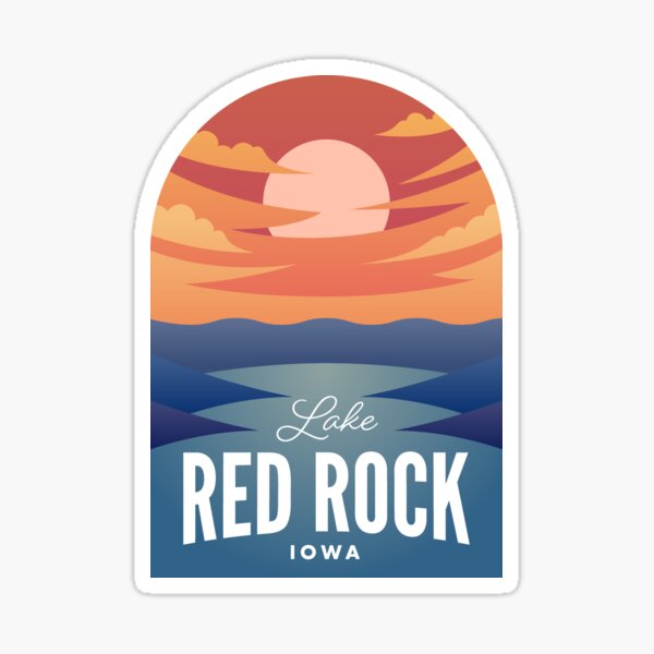 Item preview, Lake Red Rock IA Retro Sunset designed and sold by HalpinDesign.