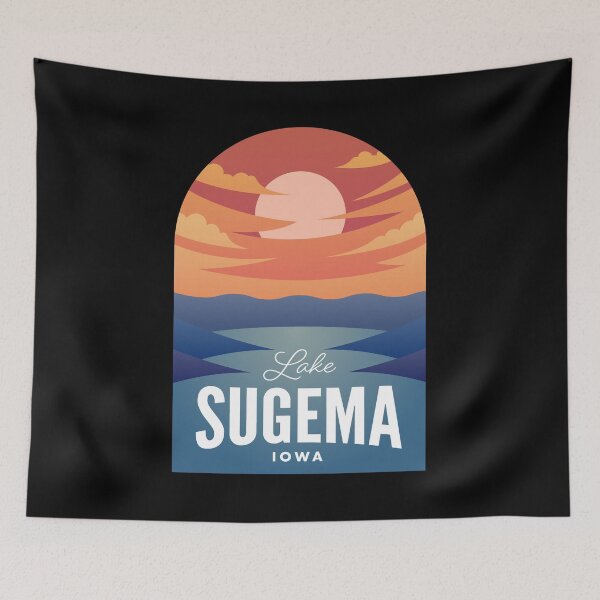 Artikelvorschau, Lake Sugema IA Retro Sunset entworfen und verkauft von HalpinDesign.