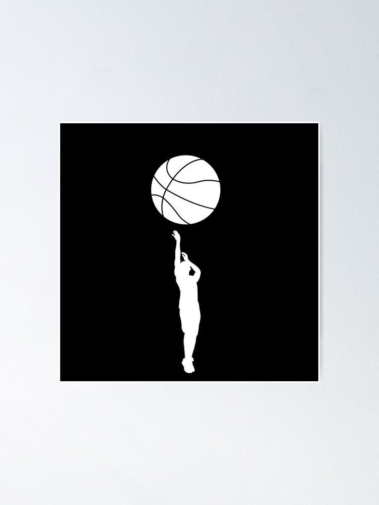 Michael Jordan Dunk Silhouette, Red Circle Poster for Sale by