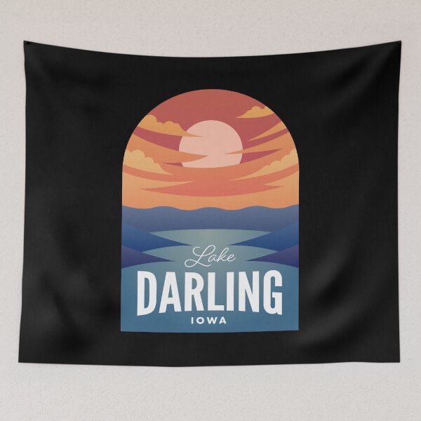 Artikelvorschau, Lake Darling IA Retro Sunset entworfen und verkauft von HalpinDesign.