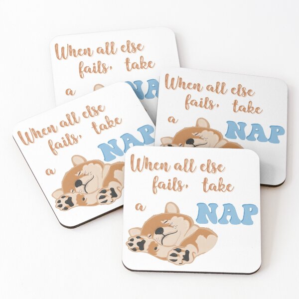 Item preview, When All Else Fails Take A Nap Puppy Sleeping Quote designed and sold by Quotesnthings.