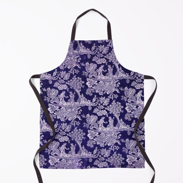 Item preview, ANTIQUE FLORAL FRENCH PATTERN,PASTORAL SCENE,BLUE WHITE FLOWERS AND LEAVES designed and sold by BulganLumini.