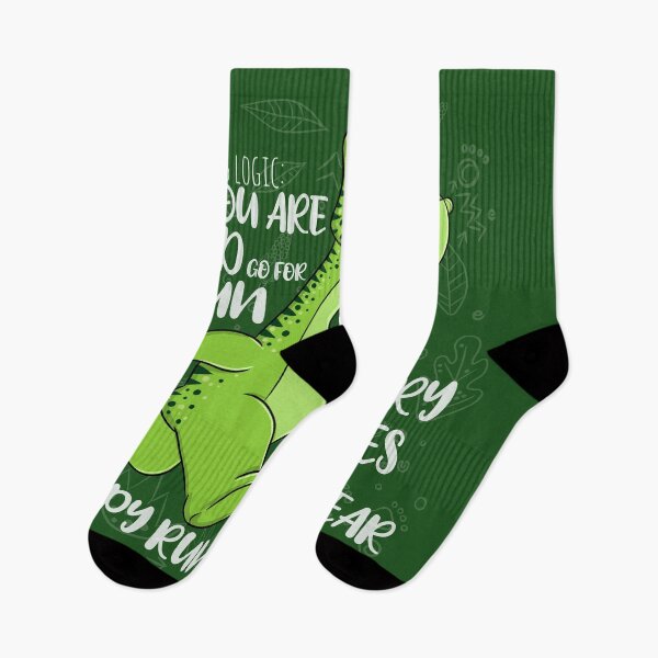 Item preview, Merry Miles and Happy Running Year - funny dino running christmas new year greeting designed and sold by asprse.